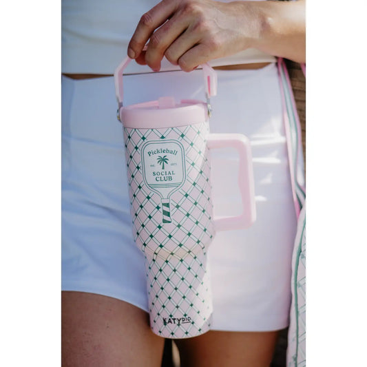 Pickleball Social Club 38 oz Tumbler with Handle