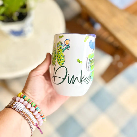 Dinks & Drinks PickleBall Wine Tumbler